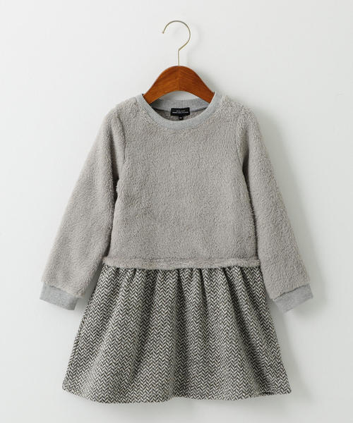 商品詳細 キッズ ボア切り替えワンピース Green Label Relaxing グリーンレーベル リラクシング 公式通販