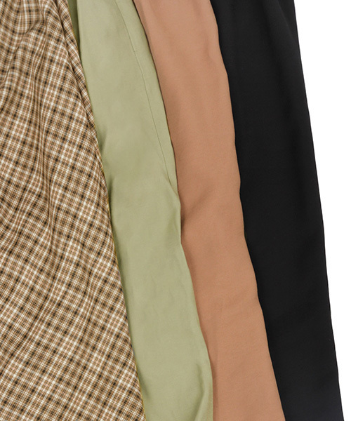 RANDA（ランダ）の「ウエストベルトフレアワンピース（ワンピース・レディース・ブラック/ベージュ/グリーン/チェック・0/1）」の6枚目の写真