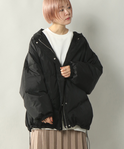 notch. ドロップショルダーＢＩＧダウン 今期 新品タグ付き美品 ブラック notch.（ノッチ）の「ドロップショルダーBIGダウン（ダウン