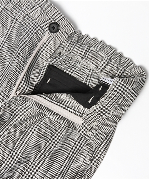 WEGO(ウィゴー)の「WEGO/チェックテーパードタックパンツ(スラックス・レディース・ブラック/グレー/グリーン・FREE)」の10枚目の写真