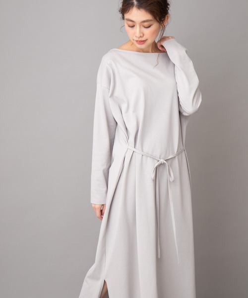 Munich（ミューニック）の「トルファンコットンジャージーボトルネックスリットワンピース（ワンピース・レディース・ブラック/ダークベージュ/ライトグレー・FREE）」の15枚目の写真