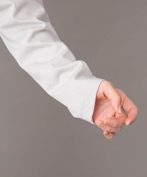 Munich（ミューニック）の「トルファンコットンジャージーボトルネックスリットワンピース（ワンピース・レディース・ブラック/ダークベージュ/ライトグレー・FREE）」の17枚目の写真