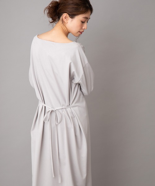 Munich（ミューニック）の「トルファンコットンジャージーボトルネックスリットワンピース（ワンピース・レディース・ブラック/ダークベージュ/ライトグレー・FREE）」の22枚目の写真