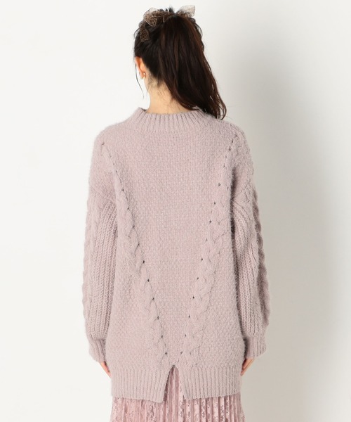 archives（アルシーヴ）の「ケーブルニットチュニック（ニット/セーター・レディース・ブラウン/オフホワイト/ラベンダー・MEDIUM）」の13枚目の写真