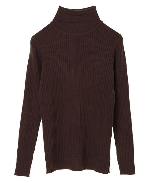 AMERICAN HOLIC（アメリカンホリック）の「10col.もちもちリブタートルネックプルオーバー＊（ニット/セーター・レディース・ブラック/マスタード/アイボリー/ベージュ/その他7/グレー系その他2/ブラック系その他4/ブラウン/レッド・L/M）」の5枚目の写真