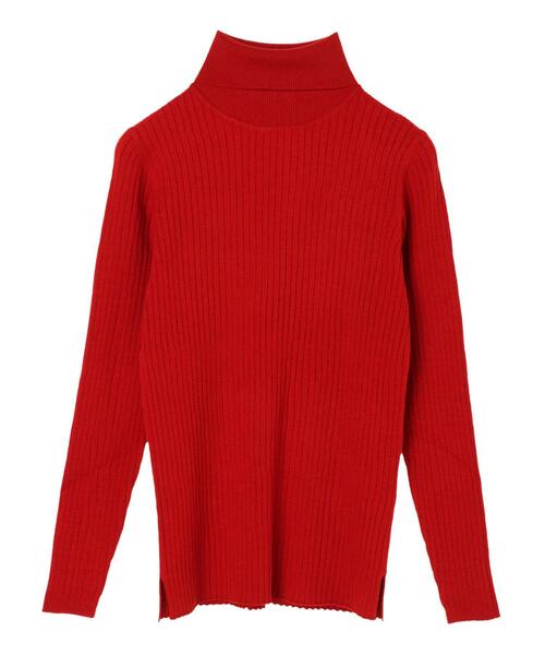 AMERICAN HOLIC（アメリカンホリック）の「10col.もちもちリブタートルネックプルオーバー＊（ニット/セーター・レディース・ブラック/マスタード/アイボリー/ベージュ/その他7/グレー系その他2/ブラック系その他4/ブラウン/レッド・L/M）」の8枚目の写真