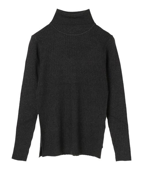 AMERICAN HOLIC（アメリカンホリック）の「10col.もちもちリブタートルネックプルオーバー＊（ニット/セーター・レディース・ブラック/マスタード/アイボリー/ベージュ/その他7/グレー系その他2/ブラック系その他4/ブラウン/レッド・L/M）」の4枚目の写真