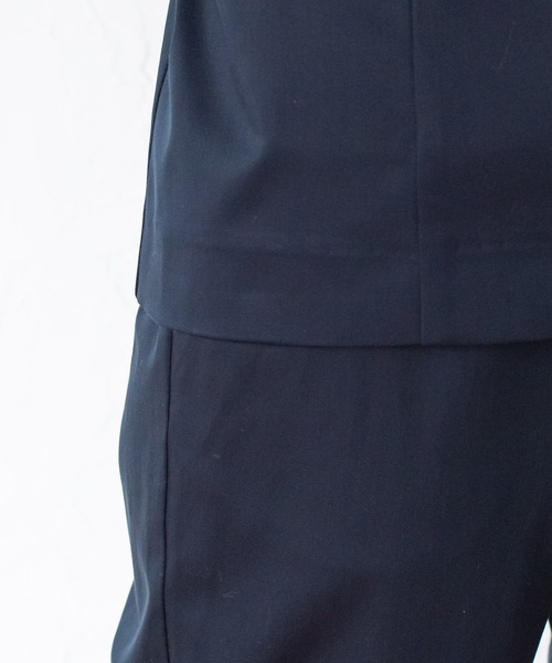 LOUNGEDRESS(ラウンジドレス)の「裾ねじりジャケット(ノーカラージャケット・レディース・ネイビー/グレー・FREE)」の19枚目の写真