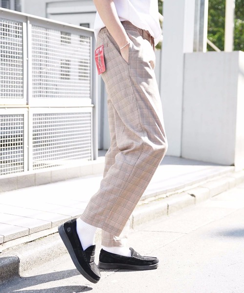 Blue Standard (ブルースタンダード)の「【BLUE STANDARD】チェックパンツ ワイドシルエット イージーパンツ仕様(その他パンツ・メンズ・ネイビー/グレー/イエロー/ベージュ・MEDIUM/X-LARGE/LARGE)」の4枚目の写真