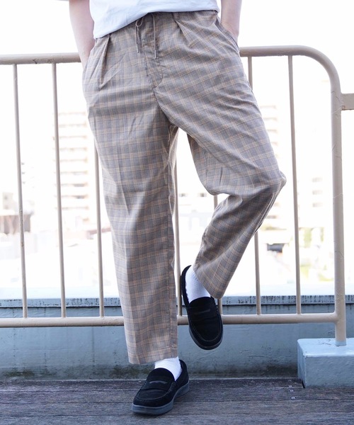 Blue Standard (ブルースタンダード)の「【BLUE STANDARD】チェックパンツ ワイドシルエット イージーパンツ仕様(その他パンツ・メンズ・ネイビー/グレー/イエロー/ベージュ・MEDIUM/X-LARGE/LARGE)」の11枚目の写真