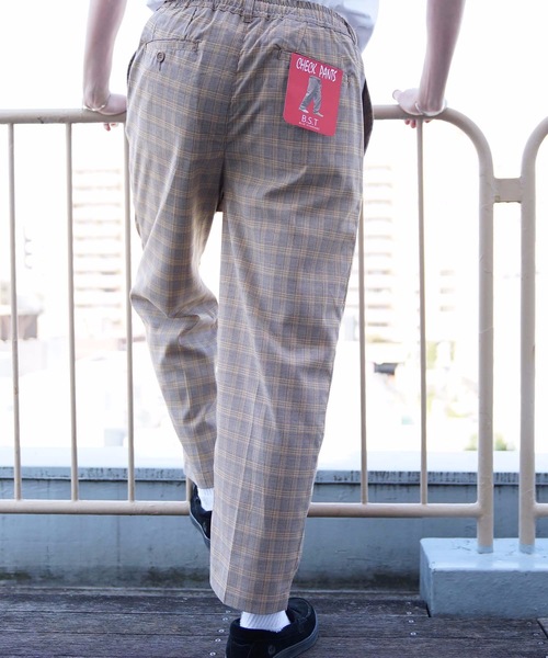 Blue Standard (ブルースタンダード)の「【BLUE STANDARD】チェックパンツ ワイドシルエット イージーパンツ仕様(その他パンツ・メンズ・ネイビー/グレー/イエロー/ベージュ・MEDIUM/X-LARGE/LARGE)」の10枚目の写真