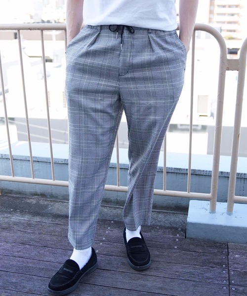 Blue Standard (ブルースタンダード)の「【BLUE STANDARD】チェックパンツ ワイドシルエット イージーパンツ仕様(その他パンツ・メンズ・ネイビー/グレー/イエロー/ベージュ・MEDIUM/X-LARGE/LARGE)」の7枚目の写真