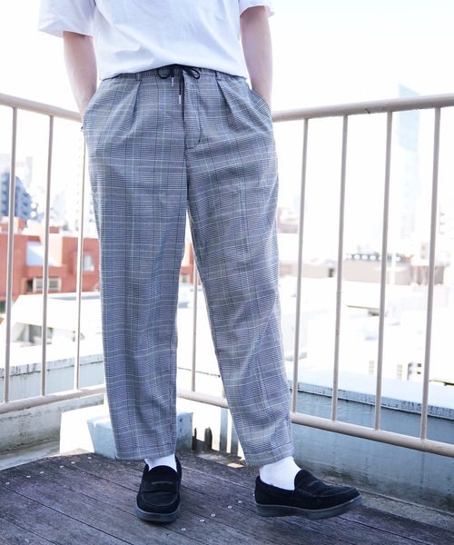 Blue Standard (ブルースタンダード)の「【BLUE STANDARD】チェックパンツ ワイドシルエット イージーパンツ仕様(その他パンツ・メンズ・ネイビー/グレー/イエロー/ベージュ・MEDIUM/X-LARGE/LARGE)」の5枚目の写真