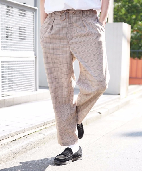 Blue Standard (ブルースタンダード)の「【BLUE STANDARD】チェックパンツ ワイドシルエット イージーパンツ仕様(その他パンツ・メンズ・ネイビー/グレー/イエロー/ベージュ・MEDIUM/X-LARGE/LARGE)」の21枚目の写真