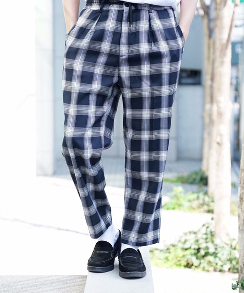 Blue Standard (ブルースタンダード)の「【BLUE STANDARD】チェックパンツ ワイドシルエット イージーパンツ仕様(その他パンツ・メンズ・ネイビー/グレー/イエロー/ベージュ・MEDIUM/X-LARGE/LARGE)」の20枚目の写真