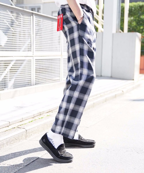 Blue Standard (ブルースタンダード)の「【BLUE STANDARD】チェックパンツ ワイドシルエット イージーパンツ仕様(その他パンツ・メンズ・ネイビー/グレー/イエロー/ベージュ・MEDIUM/X-LARGE/LARGE)」の17枚目の写真
