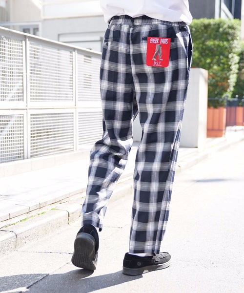 Blue Standard (ブルースタンダード)の「【BLUE STANDARD】チェックパンツ ワイドシルエット イージーパンツ仕様(その他パンツ・メンズ・ネイビー/グレー/イエロー/ベージュ・MEDIUM/X-LARGE/LARGE)」の16枚目の写真