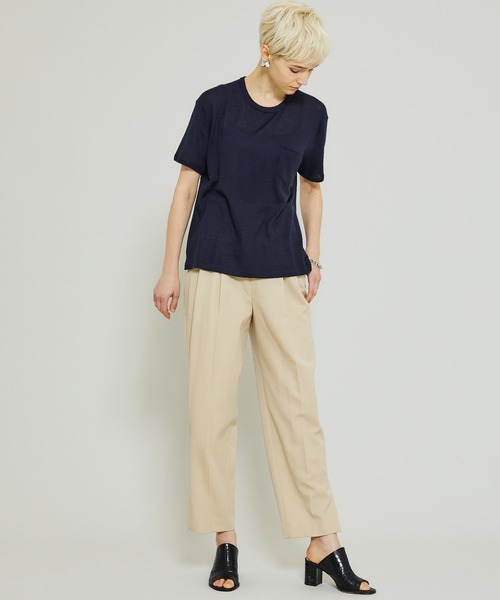 STUDIOUS(ステュディオス)の「【STUDIOUS】サイドスリットシガートラウザーPT(その他パンツ・レディース・ベージュ/ブラウン・1/2)」の19枚目の写真
