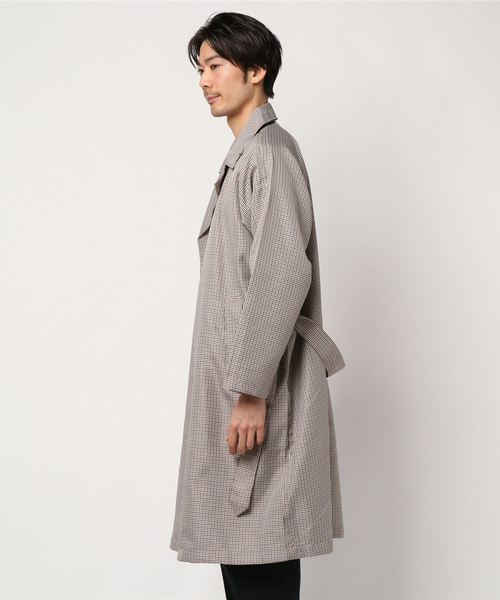 STYLEBLOCK（スタイルブロック）の「チェック柄ビッグシルエットトレンチコート（トレンチコート・メンズ・ブラウン系その他/ブラウン系その他2/ベージュ/ホワイト・L/M）」の7枚目の写真