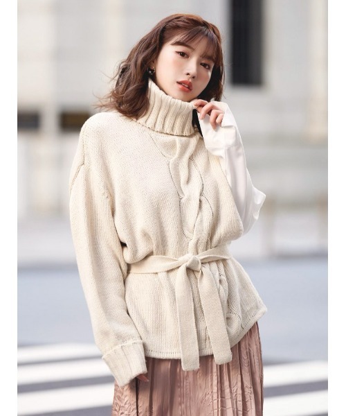 Darich（ダーリッチ） シフォンコンビタートルニット Darich（ダーリッチ）の「シフォンコンビタートルニット（ニット