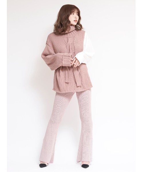 Darich（ダーリッチ） シフォンコンビタートルニット Darich（ダーリッチ）の「シフォンコンビタートルニット（ニット