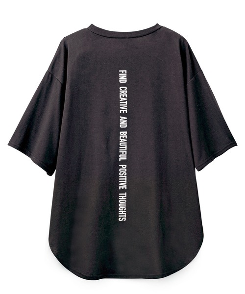 GeeRA（ジーラ）の「オーバーサイズロゴプリントＴシャツ（Tシャツ/カットソー・レディース・ホワイト/カーキ/ブラック/ブラック系その他/ホワイト系その他/オフホワイト/ダークブラック/チャコールグレー/ライトホワイト/ライトブラック・MEDIUM/SMALL/XX-LARGE/LARGE/X-LARGE）」の17枚目の写真