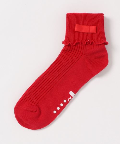 MR（まる）の「[XXS,SS,S,M,L]リブリボンソックス（ソックス/靴下・キッズ・ホワイト/レッド/ブルー・SS/L/XXS/M/S）」の2枚目の写真