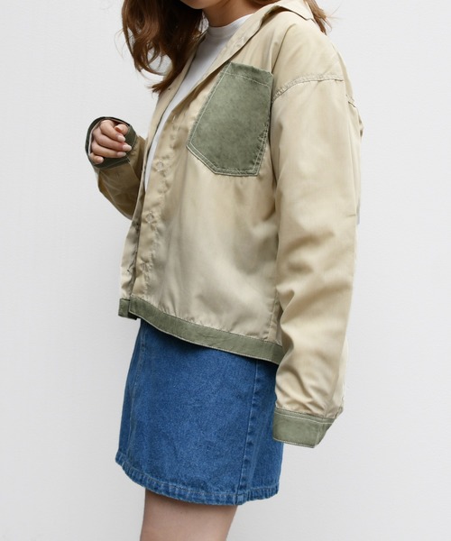 PairPair（ペアペア）の「ステッチ配色シャツ(男女兼用)（シャツ/ブラウス・レディース・ライトカーキ/モカ・MEDIUM/LARGE）」の14枚目の写真