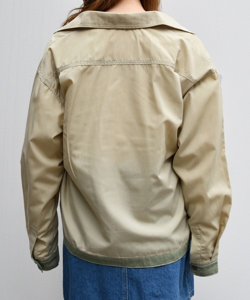 PairPair（ペアペア）の「ステッチ配色シャツ(男女兼用)（シャツ/ブラウス・レディース・ライトカーキ/モカ・MEDIUM/LARGE）」の15枚目の写真