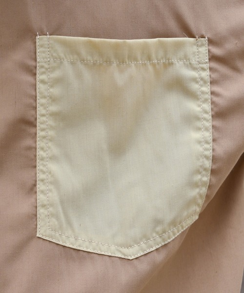 PairPair（ペアペア）の「ステッチ配色シャツ(男女兼用)（シャツ/ブラウス・レディース・ライトカーキ/モカ・MEDIUM/LARGE）」の22枚目の写真