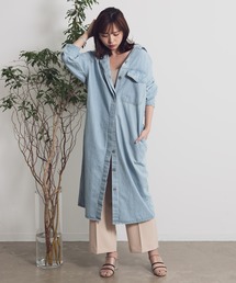 Aunt Marie's | AUNT MARIE’S　フライフロントデニムシャツワンピース(シャツワンピース)