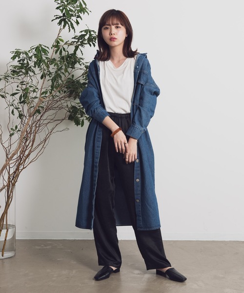 Aunt Marie's（アントマリーズ）の「AUNT MARIE’S　フライフロントデニムシャツワンピース（シャツワンピース・レディース・ライトブルー/ブルー・FREE）」の7枚目の写真