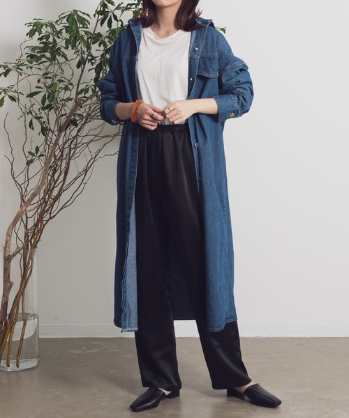 Aunt Marie's（アントマリーズ）の「AUNT MARIE’S　フライフロントデニムシャツワンピース（シャツワンピース・レディース・ライトブルー/ブルー・FREE）」の14枚目の写真