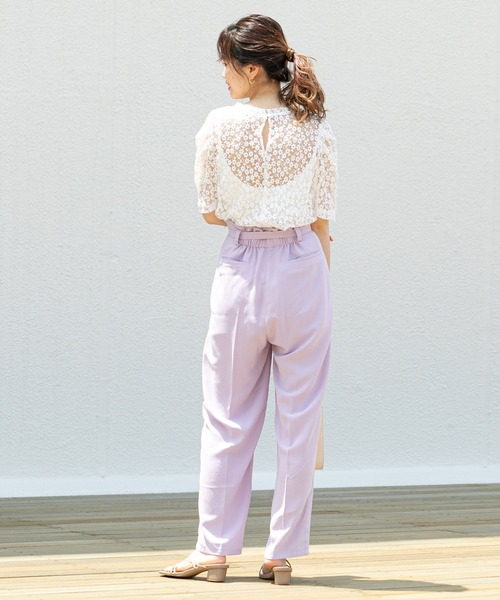 mystic(ミスティック)の「ベルト付きタックストレートパンツ(その他パンツ・レディース・ブラック/パープル/グリーン・1/2)」の17枚目の写真