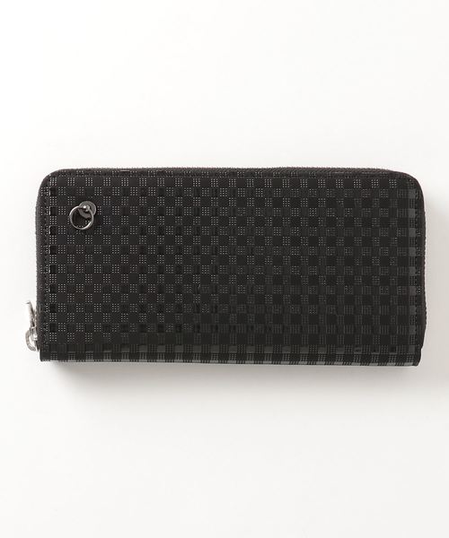 印傳屋 ファスナー 長財布 チェック レザー 革 黒 人気 プレゼント シンプル おしゃれ おすすめ 使いやすい ブランド コラボ 財布 Jam Home Made ジャムホームメイド のファッション通販 Zozotown