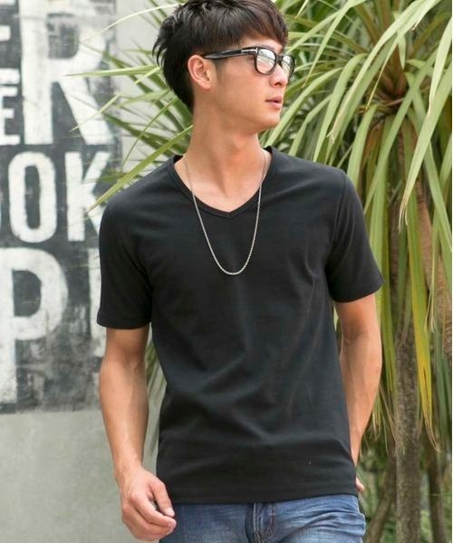 ADMIX/ATELIER SAB MEN（アドミックスアトリエサブメン）の「ストレッチ スパン フライス ／ Vネック スタイリッシュ Tシャツ（半袖）（Tシャツ/カットソー・メンズ・チャコールグレー/ホワイト/ブラック/ブラウン/ライトグレー/カーキ/ネイビー・48/52/50）」の17枚目の写真