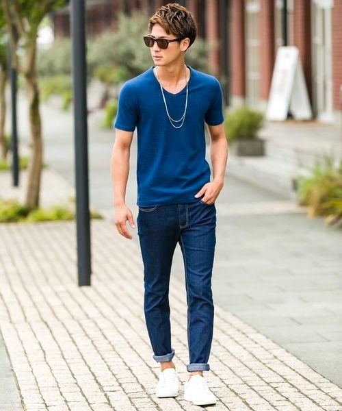 ADMIX/ATELIER SAB MEN（アドミックスアトリエサブメン）の「ストレッチ スパン フライス ／ Vネック スタイリッシュ Tシャツ（半袖）（Tシャツ/カットソー・メンズ・チャコールグレー/ホワイト/ブラック/ブラウン/ライトグレー/カーキ/ネイビー・48/52/50）」の21枚目の写真