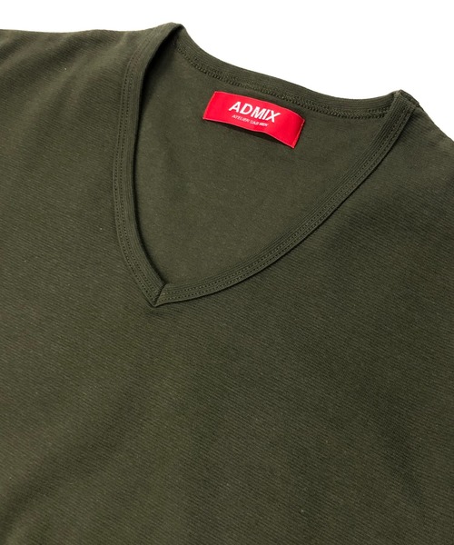 ADMIX/ATELIER SAB MEN（アドミックスアトリエサブメン）の「ストレッチ スパン フライス ／ Vネック スタイリッシュ Tシャツ（半袖）（Tシャツ/カットソー・メンズ・チャコールグレー/ホワイト/ブラック/ブラウン/ライトグレー/カーキ/ネイビー・48/52/50）」の10枚目の写真