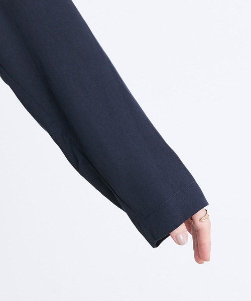 ADAM ET ROPE'(アダムエロペ)の「テンセルフルイドジャケット(テーラードジャケット・レディース・ネイビー・FREE)」の7枚目の写真