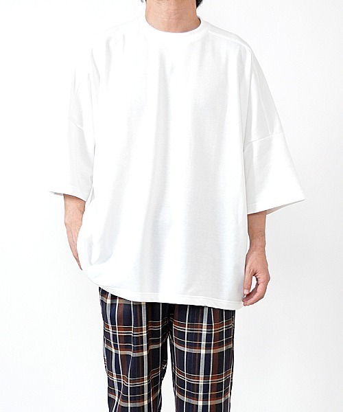 UP START(アップスタート)の「ドロップショルダースーパービッグTee(Tシャツ/カットソー・メンズ・パープル系その他/スモークピンク/ライトベージュ/ブラック/サックスブルー/オフホワイト・FREE)」の17枚目の写真