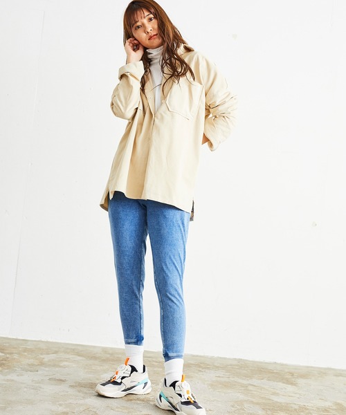 KANGOL EXTRA COMFORT（カンゴールエクストラコンフォート）の「【KANGOL EXTRA COMFORT(カンゴール　エクストラ　コンフォート)】後ろロゴ刺繍入りクロプドパンツ（その他パンツ・レディース・サックスブルー/ブラック/インディゴブルー・LL/L/M）」の3枚目の写真