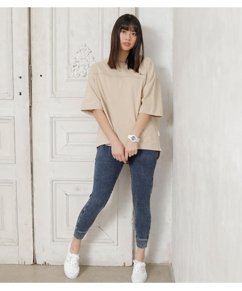KANGOL EXTRA COMFORT（カンゴールエクストラコンフォート）の「【KANGOL EXTRA COMFORT(カンゴール　エクストラ　コンフォート)】後ろロゴ刺繍入りクロプドパンツ（その他パンツ・レディース・サックスブルー/ブラック/インディゴブルー・LL/L/M）」の21枚目の写真