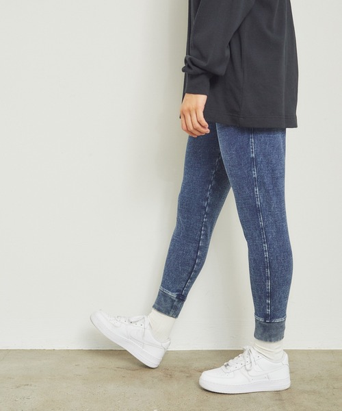 KANGOL EXTRA COMFORT（カンゴールエクストラコンフォート）の「【KANGOL EXTRA COMFORT(カンゴール　エクストラ　コンフォート)】後ろロゴ刺繍入りクロプドパンツ（その他パンツ・レディース・サックスブルー/ブラック/インディゴブルー・LL/L/M）」の20枚目の写真