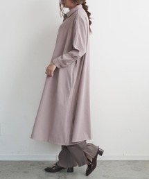 ボリュームAラインシャツワンピース