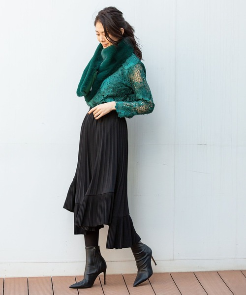 NARACAMICIE（ナラカミーチェ）の「MIXプリーツスカート（スカート・レディース・ブラック・MEDIUM/LARGE）」の13枚目の写真