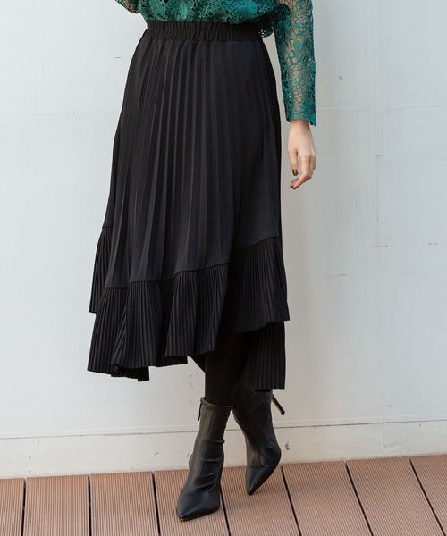 NARACAMICIE（ナラカミーチェ）の「MIXプリーツスカート（スカート・レディース・ブラック・MEDIUM/LARGE）」の10枚目の写真