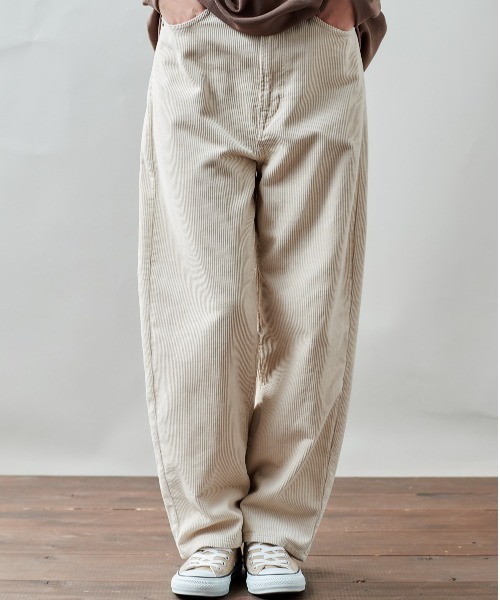 cepo（セポ）の「コーデュロイ　ハイウエストカーブパンツ（その他パンツ・レディース・カーキ/オフホワイト/ブルー・S/M）」の6枚目の写真