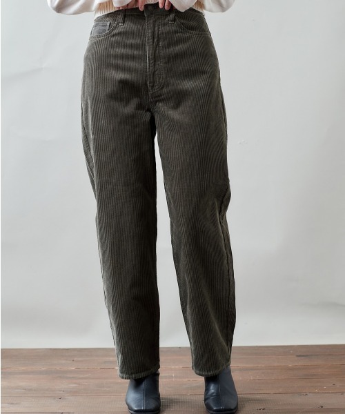 cepo（セポ）の「コーデュロイ　ハイウエストカーブパンツ（その他パンツ・レディース・カーキ/オフホワイト/ブルー・S/M）」の9枚目の写真