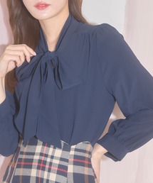 【ZOZO限定再販】ボウタイりぼん長袖ブラウス