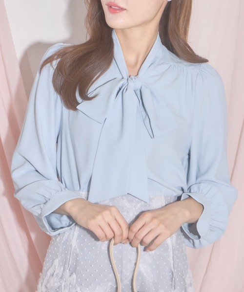 ZOZO限定再販】ボウタイりぼん長袖ブラウス（シャツ/ブラウス